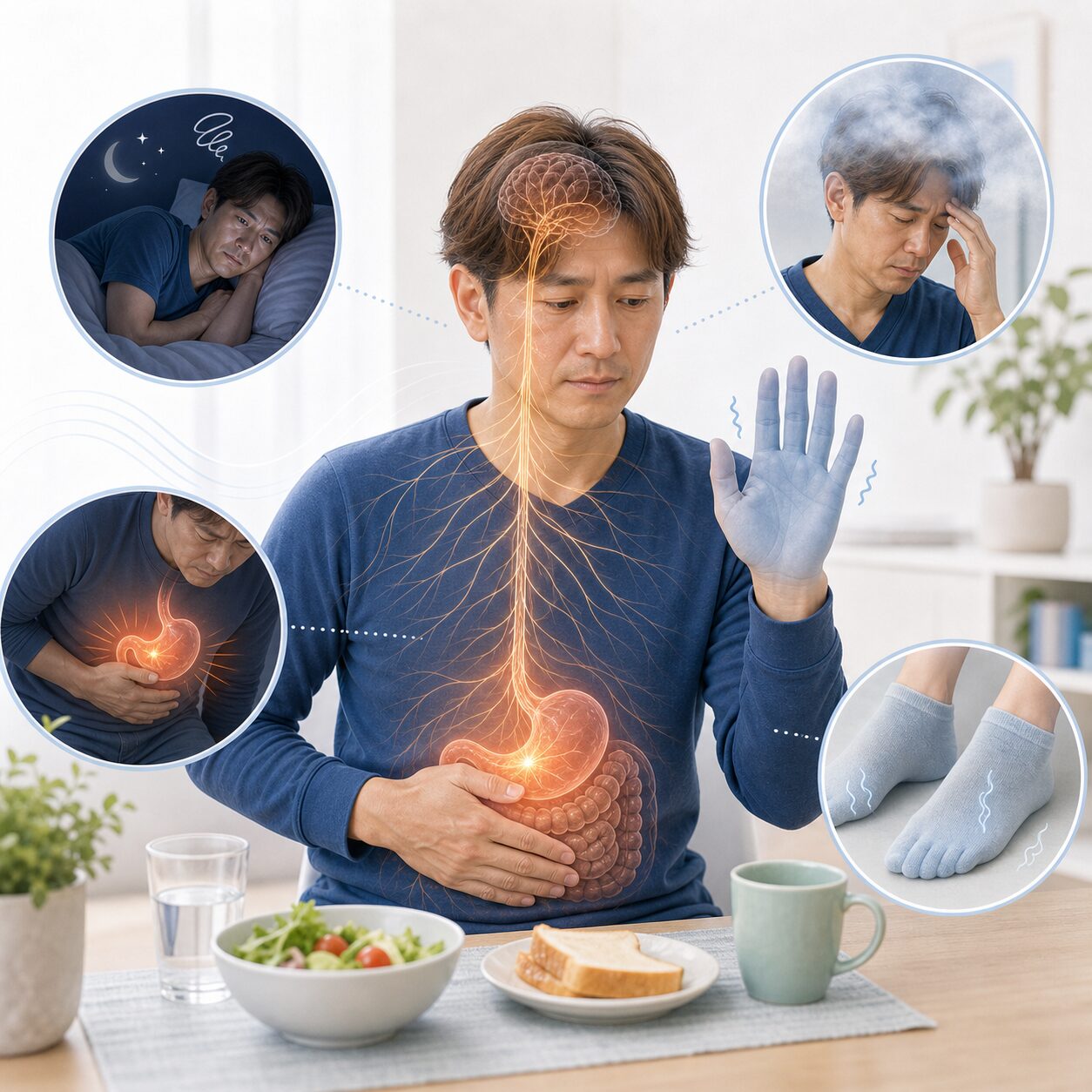 胃腸の不調や冷え、眠れなさも自律神経のサインかもしれません