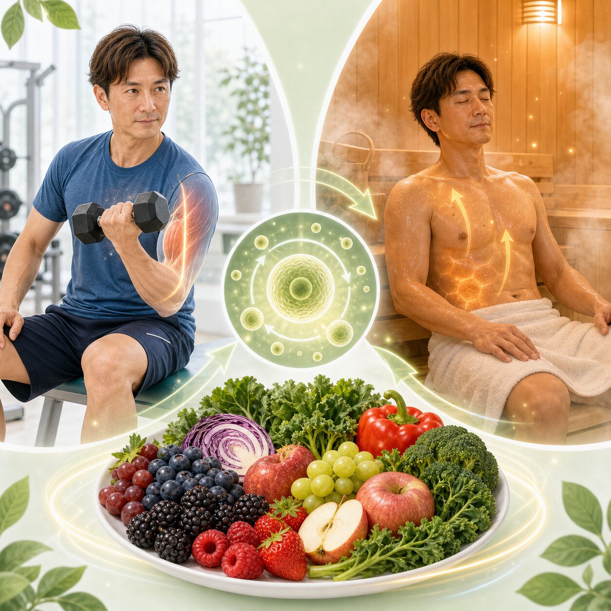 運動やサウナ、野菜や果物など日常の適度な刺激が体を整えるきっかけになります