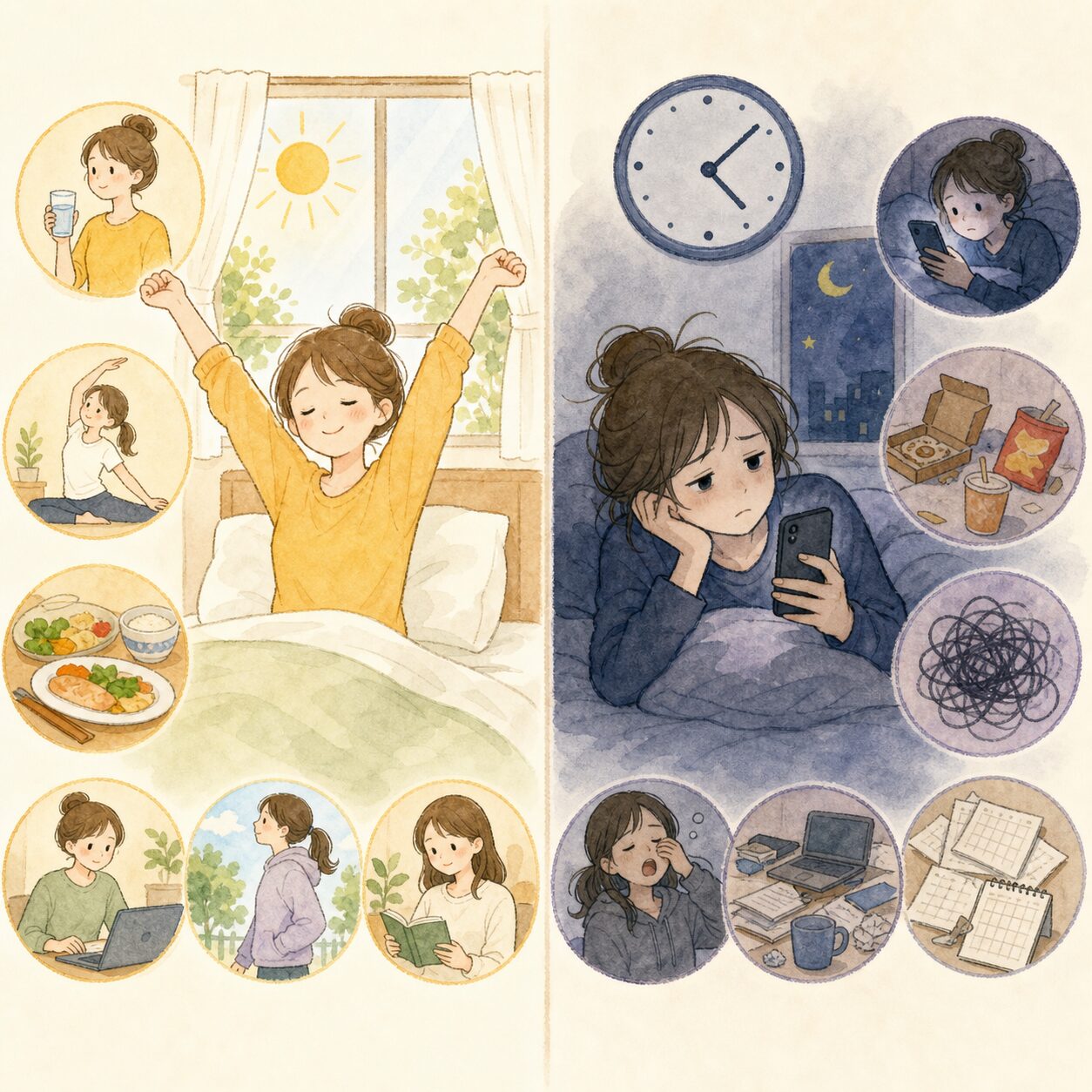 体調の差は毎日のリズムの差として現れます