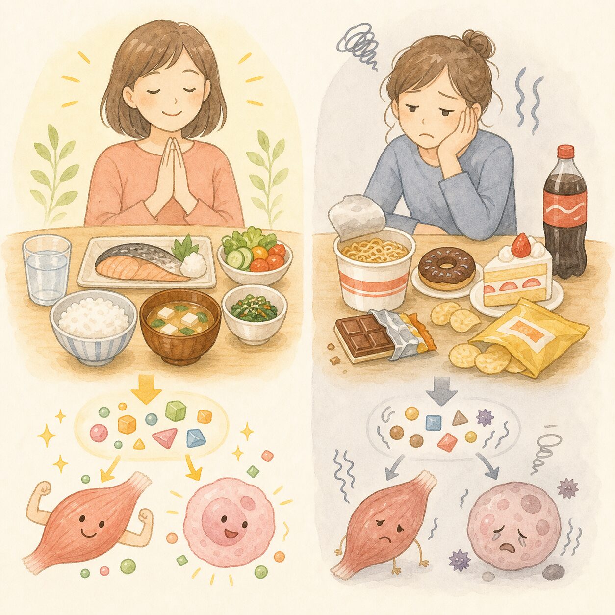 食事は体を修理する材料になります