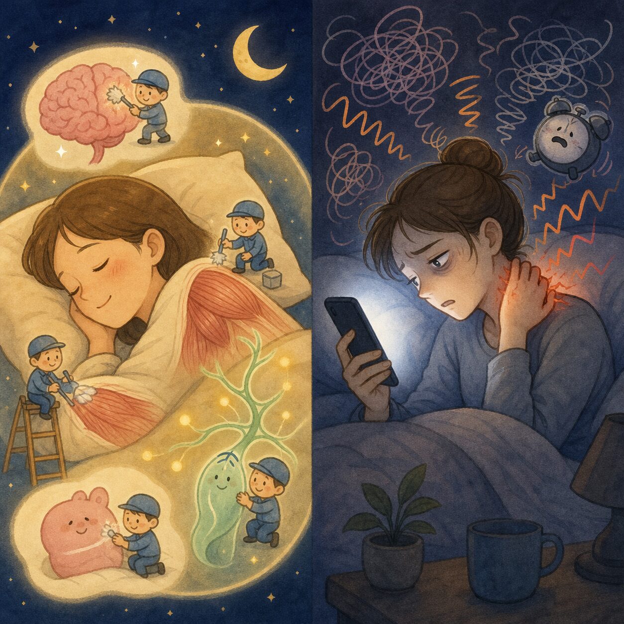 睡眠は体と脳の夜間メンテナンスです