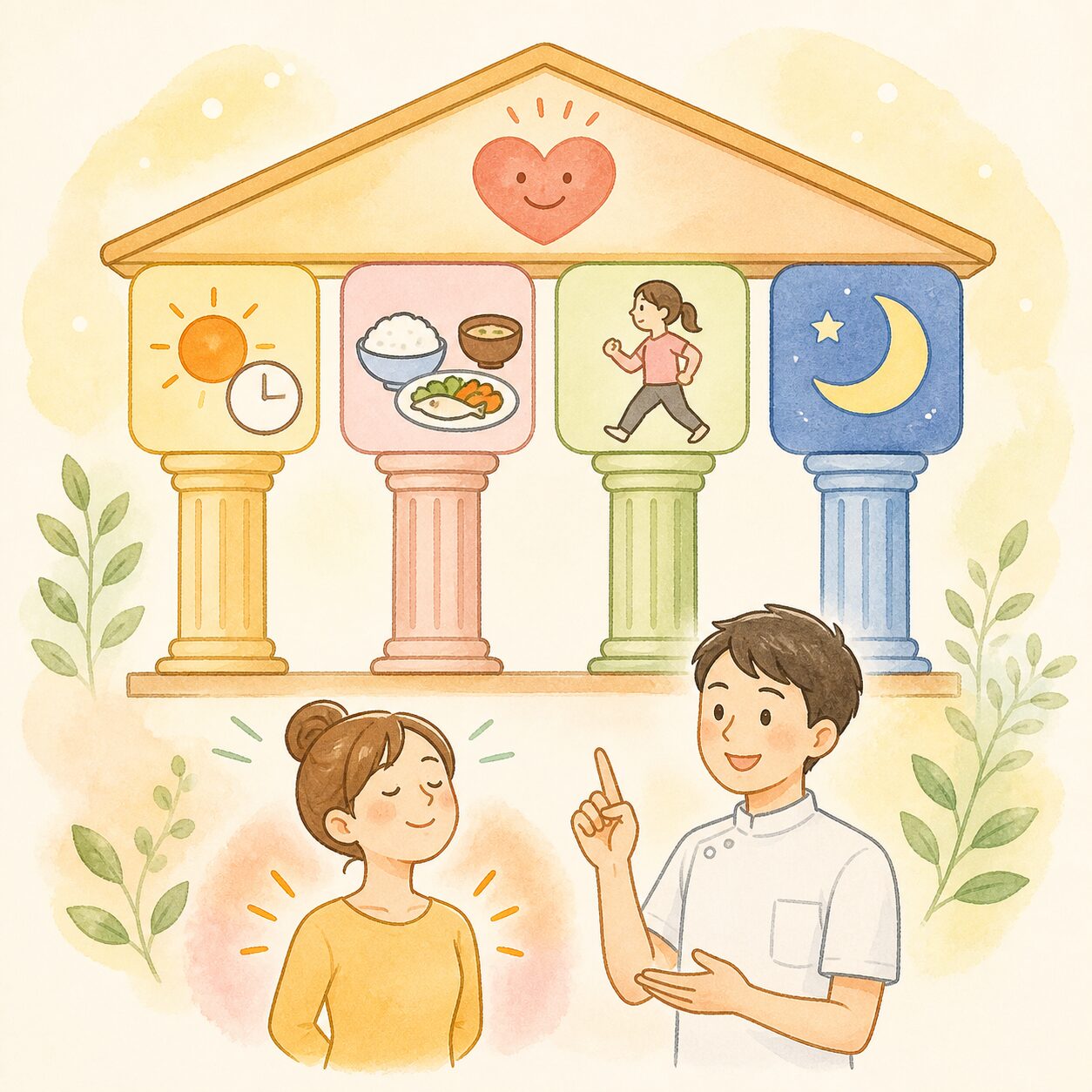 生活リズム・食事・運動・睡眠は体調を支える4つの柱です