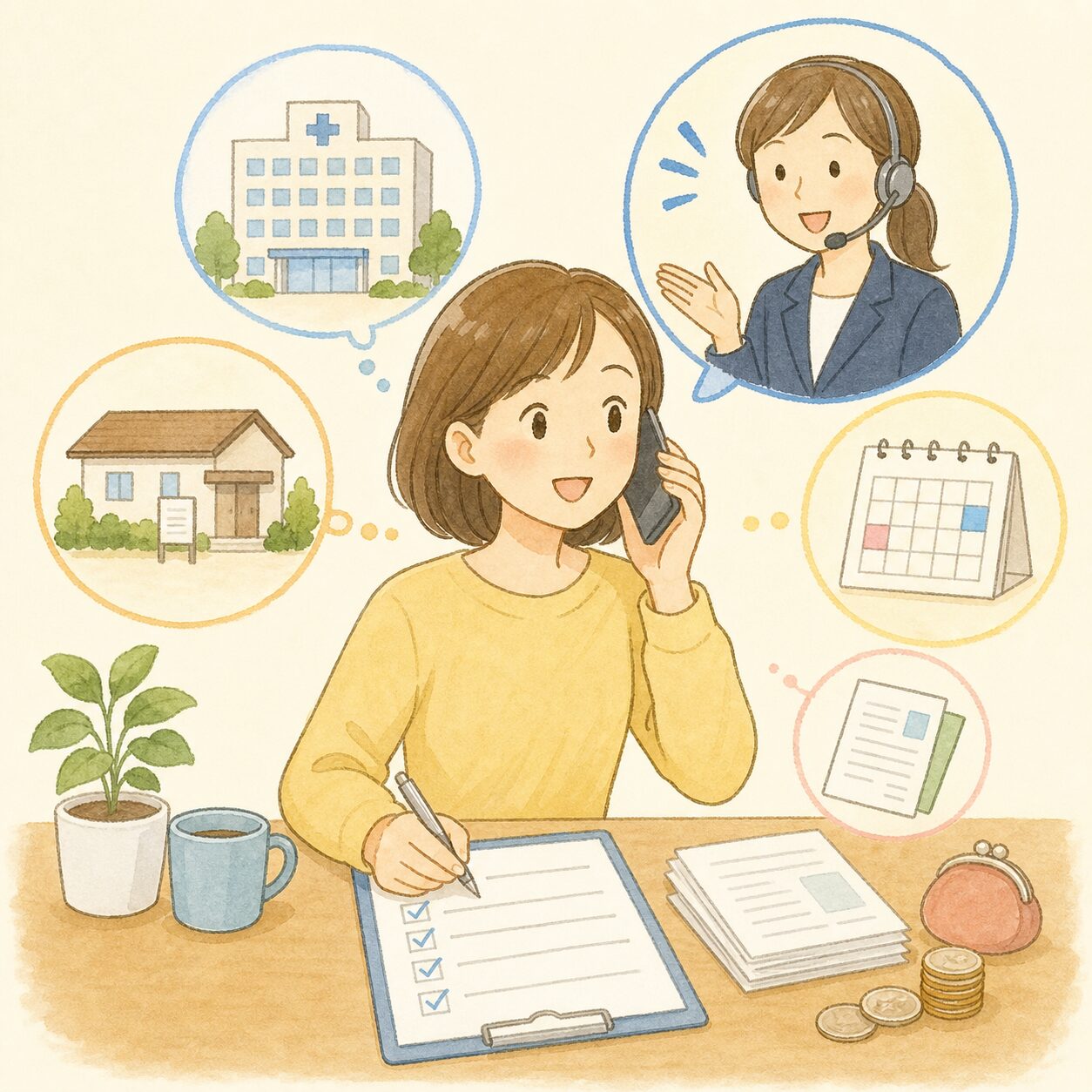 交通事故後は、保険会社へ通院先や費用について確認することが大切です